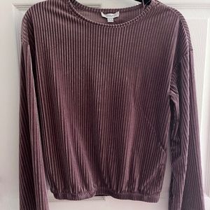 Velvet corduroy design bell sleeve shirt